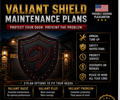 Valiant Shield Maintenance Plans - protect your door and prevent problems with Valiant Basic, Plus, and Premium options