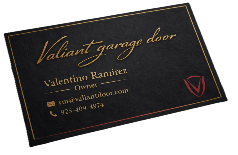 Valiant Garage Door business card